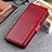 Funda de Cuero Cartera con Soporte Carcasa ML7 para Realme 9 4G Rojo