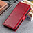 Funda de Cuero Cartera con Soporte Carcasa ML7 para Xiaomi Redmi K60 Ultra 5G Rojo