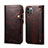 Funda de Cuero Cartera con Soporte Carcasa MT1 para Apple iPhone 15 Pro Marron