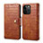 Funda de Cuero Cartera con Soporte Carcasa MT6 para Apple iPhone 14 Pro Marron