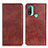 Funda de Cuero Cartera con Soporte Carcasa N01P para Motorola Moto E30 Marron