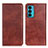 Funda de Cuero Cartera con Soporte Carcasa N01P para Motorola Moto Edge 20 5G Marron