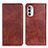 Funda de Cuero Cartera con Soporte Carcasa N01P para Motorola Moto Edge (2022) 5G Marron