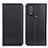 Funda de Cuero Cartera con Soporte Carcasa N01P para Motorola Moto G Play Gen 2 Negro