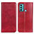 Funda de Cuero Cartera con Soporte Carcasa N01P para Motorola Moto G40 Fusion Rojo