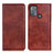 Funda de Cuero Cartera con Soporte Carcasa N01P para Motorola Moto G50 Marron