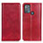 Funda de Cuero Cartera con Soporte Carcasa N01P para Motorola Moto G50 Rojo