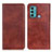 Funda de Cuero Cartera con Soporte Carcasa N01P para Motorola Moto G60 Marron