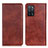 Funda de Cuero Cartera con Soporte Carcasa N01P para Oppo A53s 5G Marron