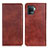 Funda de Cuero Cartera con Soporte Carcasa N01P para Oppo F19 Pro Marron