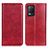 Funda de Cuero Cartera con Soporte Carcasa N01P para Realme 8 5G Rojo