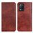 Funda de Cuero Cartera con Soporte Carcasa N01P para Realme Q3i 5G Marron