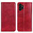 Funda de Cuero Cartera con Soporte Carcasa N01P para Samsung Galaxy A13 4G Rojo
