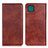 Funda de Cuero Cartera con Soporte Carcasa N01P para Samsung Galaxy F42 5G Marron