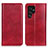 Funda de Cuero Cartera con Soporte Carcasa N01P para Samsung Galaxy S21 Ultra 5G Rojo