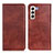 Funda de Cuero Cartera con Soporte Carcasa N01P para Samsung Galaxy S22 Plus 5G Marron