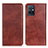 Funda de Cuero Cartera con Soporte Carcasa N01P para Vivo Y55s 5G Marron