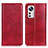 Funda de Cuero Cartera con Soporte Carcasa N01P para Xiaomi Mi 12 5G Rojo