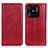 Funda de Cuero Cartera con Soporte Carcasa N01P para Xiaomi Redmi 10 Power Rojo