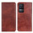 Funda de Cuero Cartera con Soporte Carcasa N01P para Xiaomi Redmi K50 5G Marron