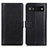 Funda de Cuero Cartera con Soporte Carcasa N02P para Google Pixel 7a 5G Negro