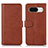 Funda de Cuero Cartera con Soporte Carcasa N02P para Google Pixel 8a 5G Marron