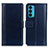Funda de Cuero Cartera con Soporte Carcasa N02P para Motorola Moto Edge Lite 5G Azul