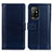 Funda de Cuero Cartera con Soporte Carcasa N02P para Oppo F19 Pro+ Plus 5G Azul