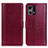 Funda de Cuero Cartera con Soporte Carcasa N02P para Oppo F21 Pro 4G Rojo