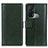 Funda de Cuero Cartera con Soporte Carcasa N02P para Oppo Reno5 A Verde