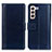 Funda de Cuero Cartera con Soporte Carcasa N02P para Samsung Galaxy S21 FE 5G Azul