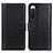 Funda de Cuero Cartera con Soporte Carcasa N02P para Sony Xperia 10 IV SO-52C Negro