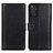 Funda de Cuero Cartera con Soporte Carcasa N02P para Xiaomi Redmi Note 11 4G (2022) Negro