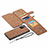 Funda de Cuero Cartera con Soporte Carcasa N03 para Samsung Galaxy Note 20 5G Marron