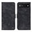 Funda de Cuero Cartera con Soporte Carcasa N03P para Google Pixel 7a 5G Negro