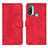 Funda de Cuero Cartera con Soporte Carcasa N03P para Motorola Moto E40 Rojo