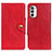 Funda de Cuero Cartera con Soporte Carcasa N03P para Motorola MOTO G52 Rojo