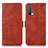 Funda de Cuero Cartera con Soporte Carcasa N03P para OnePlus Nord CE 5G Marron