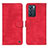 Funda de Cuero Cartera con Soporte Carcasa N03P para Oppo Reno6 5G Rojo