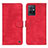 Funda de Cuero Cartera con Soporte Carcasa N03P para Vivo T1 5G India Rojo