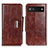 Funda de Cuero Cartera con Soporte Carcasa N04P para Google Pixel 7a 5G Marron