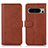 Funda de Cuero Cartera con Soporte Carcasa N04P para Google Pixel 8 Pro 5G Marron