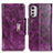 Funda de Cuero Cartera con Soporte Carcasa N04P para Motorola Moto E32 Morado