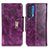 Funda de Cuero Cartera con Soporte Carcasa N04P para Motorola Moto Edge (2021) 5G Morado