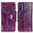 Funda de Cuero Cartera con Soporte Carcasa N04P para Motorola Moto G Pure Morado