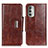 Funda de Cuero Cartera con Soporte Carcasa N04P para Motorola Moto G Stylus (2022) 4G Marron