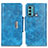 Funda de Cuero Cartera con Soporte Carcasa N04P para Motorola Moto G40 Fusion Azul Cielo