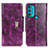 Funda de Cuero Cartera con Soporte Carcasa N04P para Motorola Moto G71 5G Morado