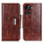 Funda de Cuero Cartera con Soporte Carcasa N04P para OnePlus 10R 5G Marron