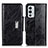 Funda de Cuero Cartera con Soporte Carcasa N04P para OnePlus 9RT 5G Negro